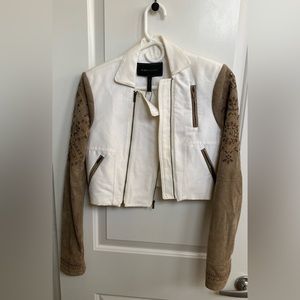 BCBGMaxAzria White Suede Jacket